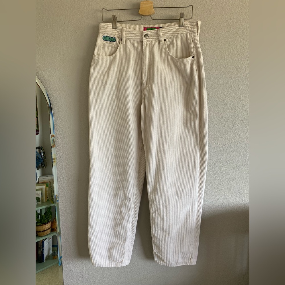 Empyre Tori White Corduroy Skate Pants - size 9